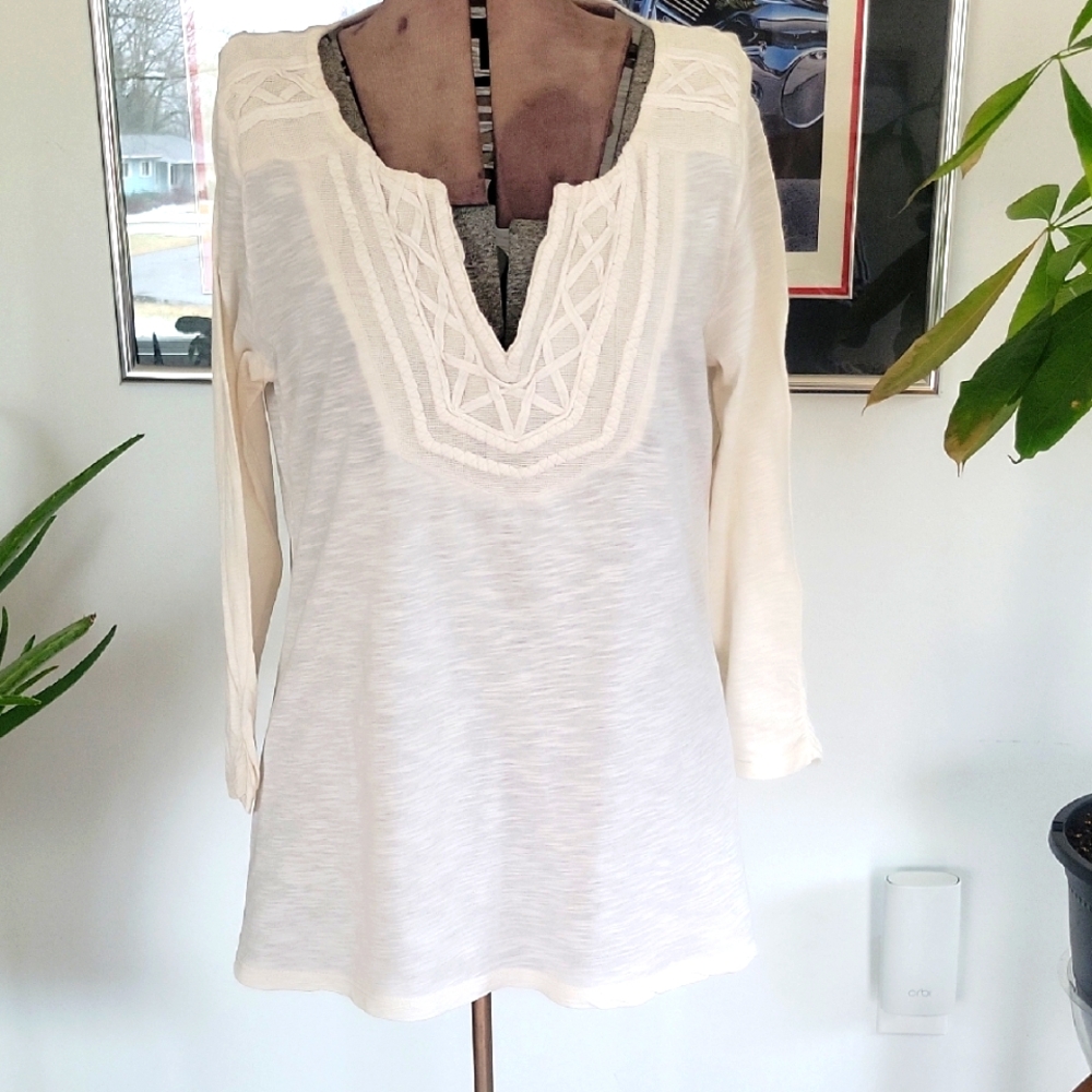 Lucky Brand Top Medium Cream